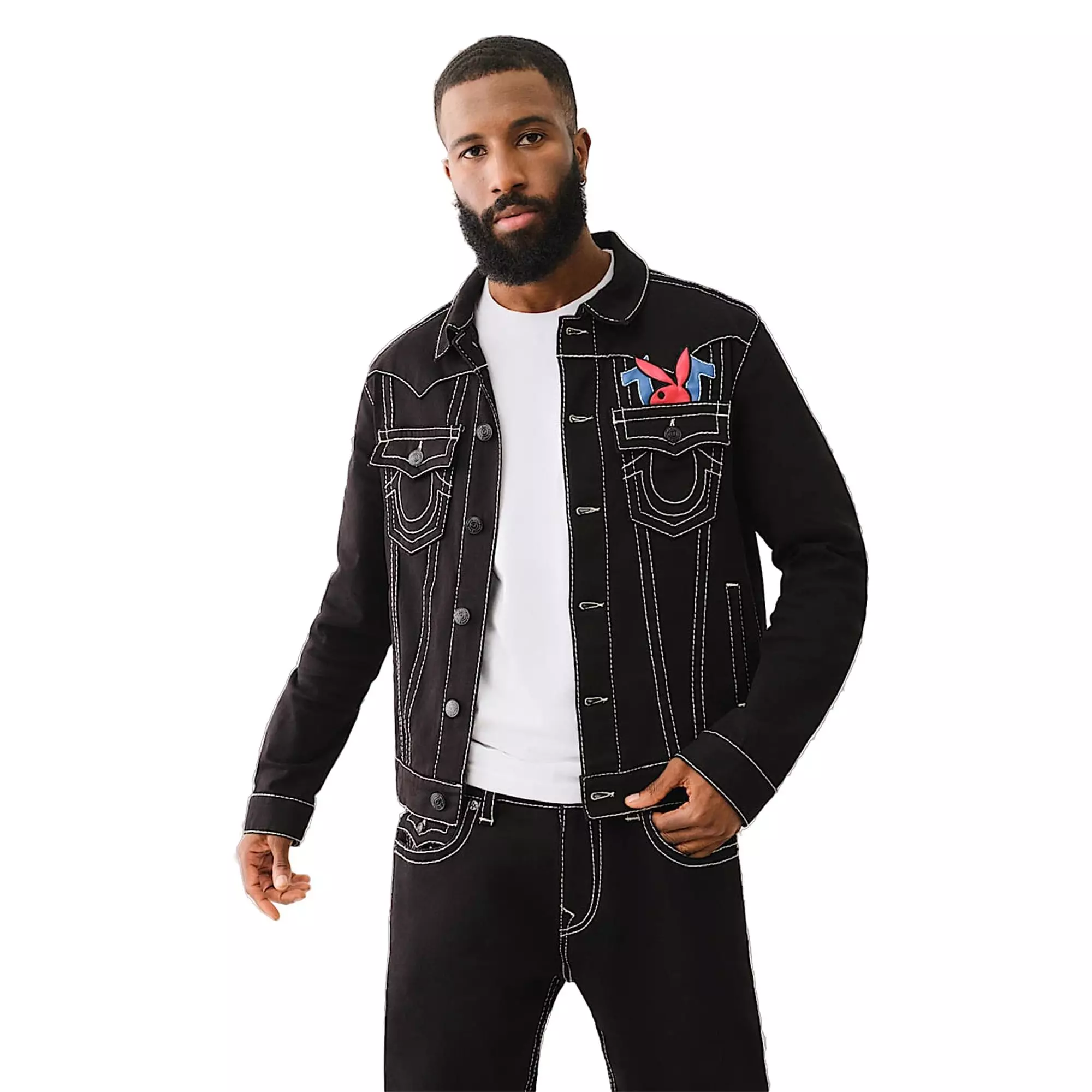 True Religion Men's x Playboy Jimmy Big T Jacket